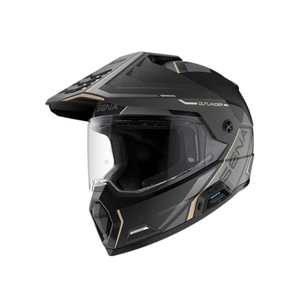 SENA Sena outlander smart dual sport helmet w mesh comms matt black small